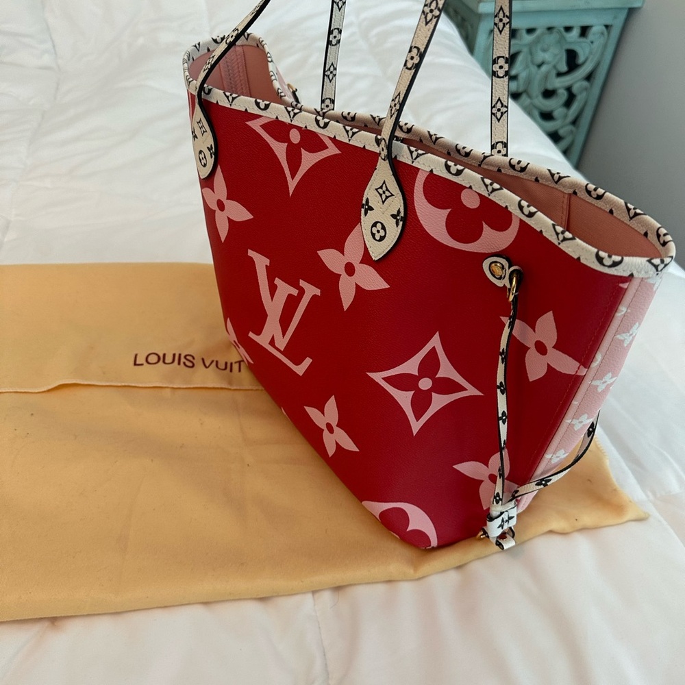 Louis Vuitton Red Monogram Tote Bag